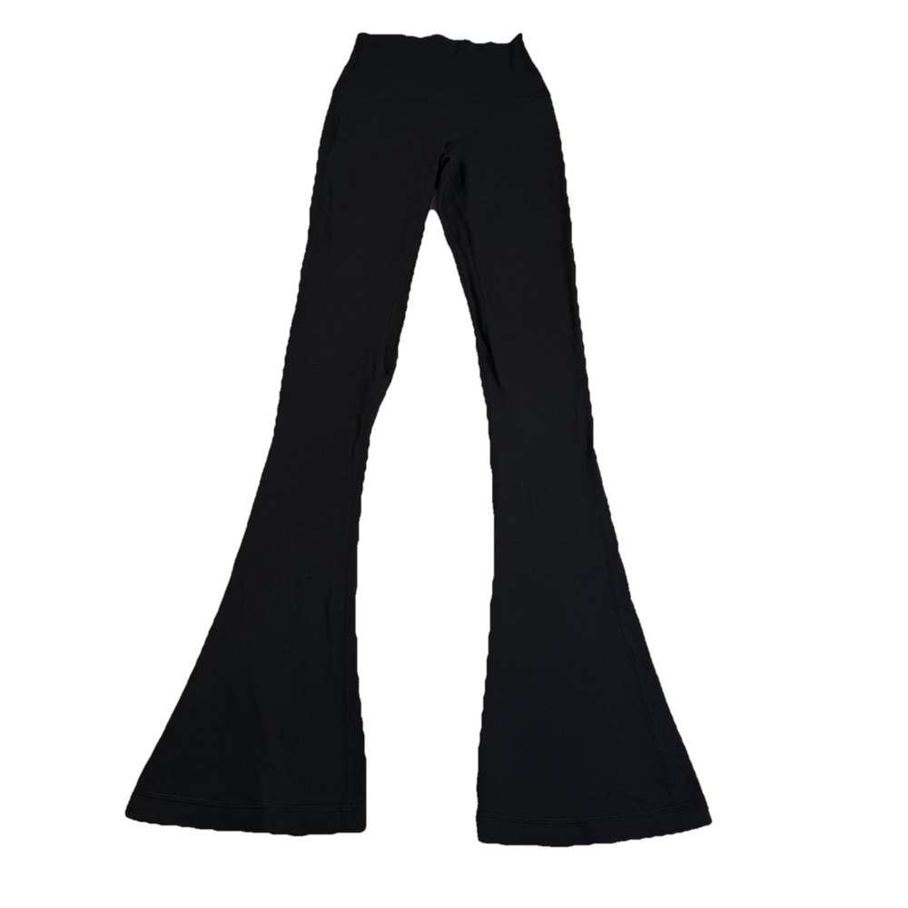 Lululemon Groove Super High-Rise Flared Pants Women 2 Black Excellent Nulu 32in